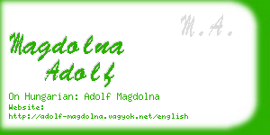 magdolna adolf business card